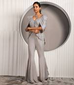 Grey Chrysanthemum Co-Ord Set