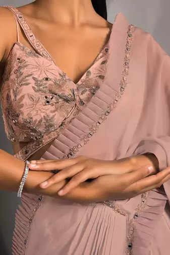 Pink Daisy Saree