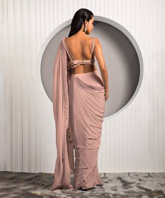 Pink Daisy Saree 3