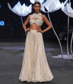 Argent White Hand Embroided Sharara Set