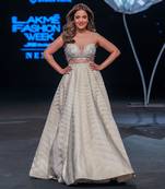 Argent White Organza Pleated Lehenga Set