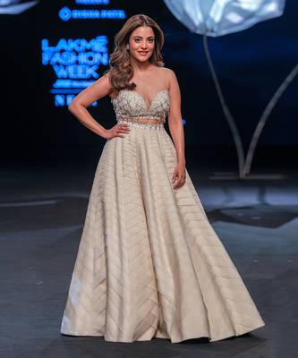 Argent White Organza Pleated Lehenga Set 2