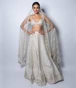 Argent White Princess Taril  Lehenga Set