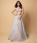 Lustrous Silver Queen Lehenga Set