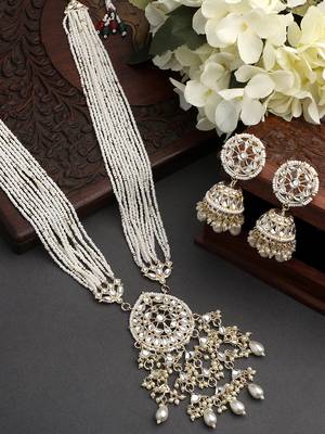 Pearls Beaded Gold Toned Jewellery Set 1