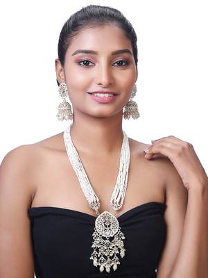 Pearls Beaded Gold Toned Jewellery Set 2