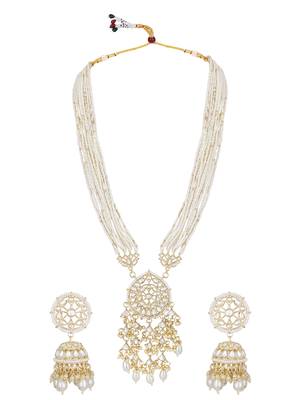 Pearls Beaded Gold Toned Jewellery Set 3