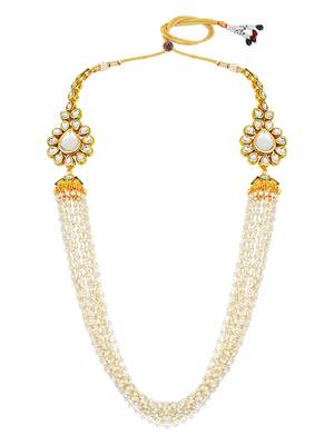 Pearls Beaded Gold Toned Jewellery Set 4