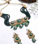 Gold Toned Kundan Jewellery Set For Bride To Be