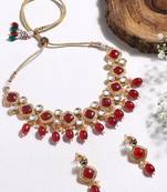 Gold Toned Kundan Jewellery Set