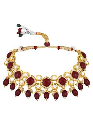 Gold Toned Kundan Jewellery Set 4