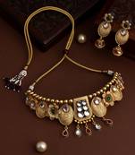 Gold Toned Kundan Jewellery Set