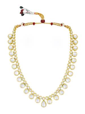 Pearls Beaded Gold Toned Choker Jewellery Set 4