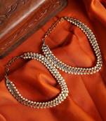 Styylo Fashion Traditional Gold Plated Kundan Pearl Bridal Wear Anklet