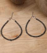 Styylo Fashion Set of 2 Classy Silver and black Western Look Sleek Beads Anklet/Payal