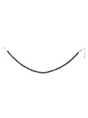Styylo Fashion Set of 2 Classy Silver and black Western Look Sleek Beads Anklet/Payal 3