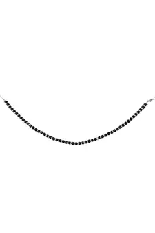 Styylo Fashion Set of 2 Classy Silver and black Western Look Sleek Beads Anklet/Payal