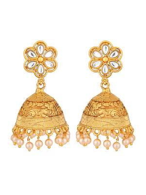 Pearls Beaded Gold Toned Jewellery Set 5