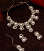 Pearls Beaded Gold Toned Choker Jewellery Set