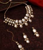 Gold Toned Kundan Jewellery Set