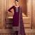 Dark-magenta embroidered georgette salwar
