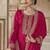 Rani-pink embroidered silk salwar