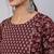 Burgundy Printed Cotton Kurta Set