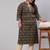 Brown Printed Cotton Kurta
