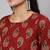 Maroon Printed Cotton Kurta Set