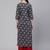 Blue Printed Cotton Kurta