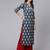 Blue Printed Cotton Kurta