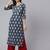 Blue Printed Cotton Kurta