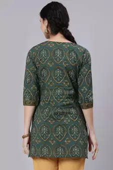 Green Printed Cotton Tunic