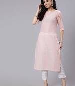 Pink Stripe Cotton Kurta