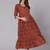 Rust Printed Cotton Dress