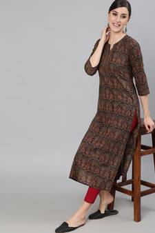 Multi Printed Cotton Kurta
