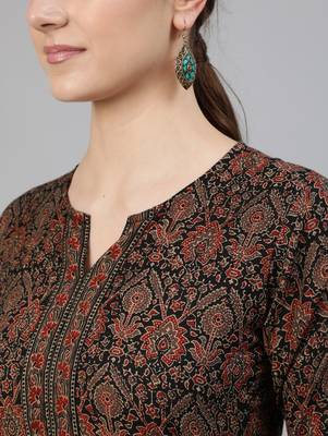 Multi Printed Cotton Kurta 2