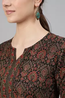 Multi Printed Cotton Kurta