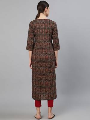 Multi Printed Cotton Kurta 4