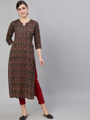 Multi Printed Cotton Kurta 5