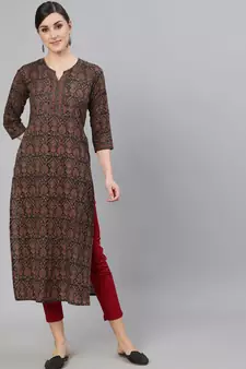 Multi Printed Cotton Kurta