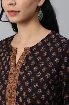 Purple Printed Cotton Tunic