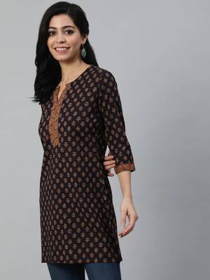 Purple Printed Cotton Tunic 3