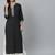 Black Printed Cotton Kurta