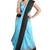 Blue woven cotton saree with blouse