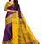 Purple woven cotton silk saree with blouse
