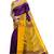 Purple woven cotton silk saree with blouse