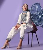 Sequin Embroidery Work with Viscose Rayon Fabric Stitched Kurta, Pant and Dupatta Set