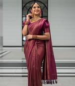 MAROON BRIDAL BEAUTIFUL SAREE 