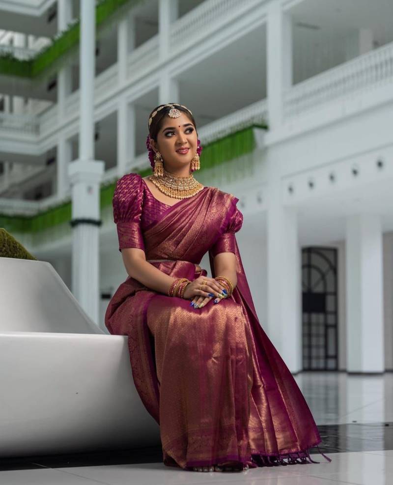 MAROON BRIDAL BEAUTIFUL SAREE 